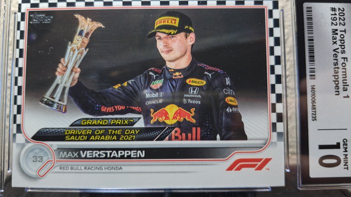 2022 Topps Formula 1 Max Verstappen #192 CGC 10 Graded card