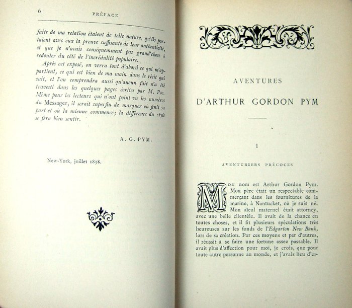 Edgar Allan Poe, Charles Baudelaire - Aventures d'Arthur Gordon Pym  Eurêka - 1890