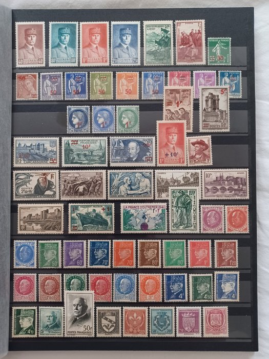 Frankrig 1940/1959 - Komplet samling af TP mellem nr. 470 og nr. 1229, N**, N*. i en båndbinder. - Yvert