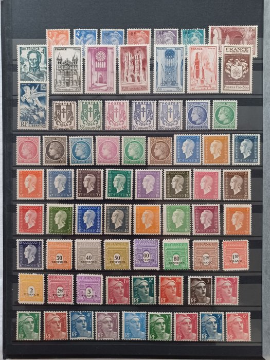 Frankrig 1940/1959 - Komplet samling af TP mellem nr. 470 og nr. 1229, N**, N*. i en båndbinder. - Yvert