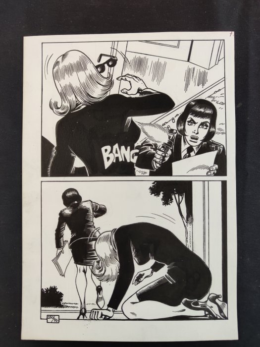 Magnus  Bunker - 2 Original page - Kriminal - "Record!" - 1970