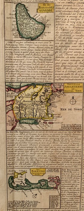 Förenta staterna - Amerika; H. Chatelain - Carte qui contient und description des Iles  Terres que les Anglois possedent dans l'Amerique - 1701-1720