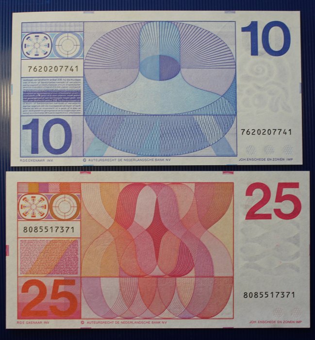 Holland. - 8 Banknotes - Various Dates  (Ingen mindstepris)