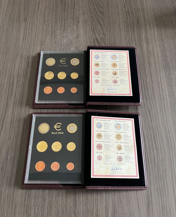 Østrig. Proof Set 2003/2004 (2 Sets)  (Ingen mindstepris)