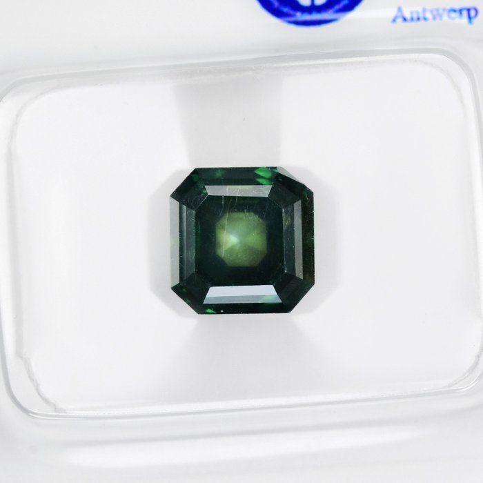 1 pcs Diamant  (Farvebehandlet)  - 2.15 ct - Fancy deep Blålig Grøn - I1 - Antwerp Laboratory for Gemstone Testing (ALGT)