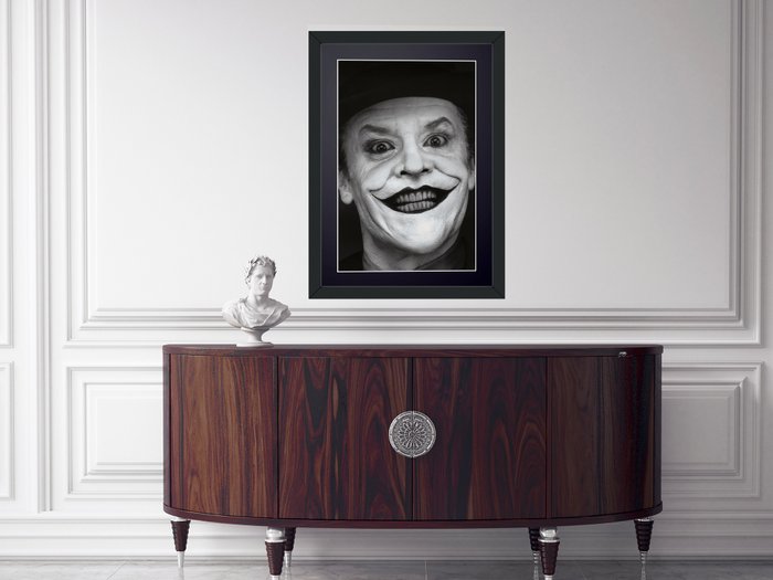 "Batman", 1989  - Jack Nicholson as "The Joker" - Fine Art Photography - Luxury Wooden Framed 70X50 cm - Limited Edition Nr 04 of 30 - Serial ID 17045 - Original Certificate (COA), Hologram Logo Editor and QR Code - 100% New items.