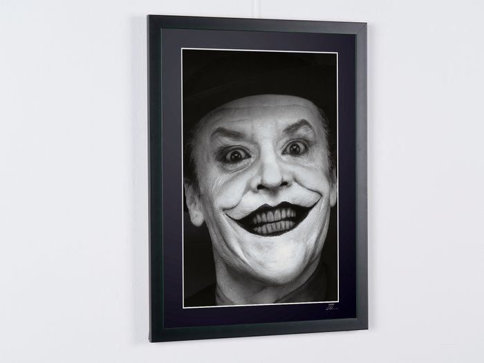 "Batman", 1989  - Jack Nicholson as "The Joker" - Fine Art Photography - Luxury Wooden Framed 70X50 cm - Limited Edition Nr 04 of 30 - Serial ID 17045 - Original Certificate (COA), Hologram Logo Editor and QR Code - 100% New items.