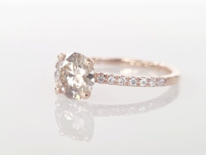 Forlovelsesring - 14 karat Rosaguld -  116ct tw Diamant (Natur)