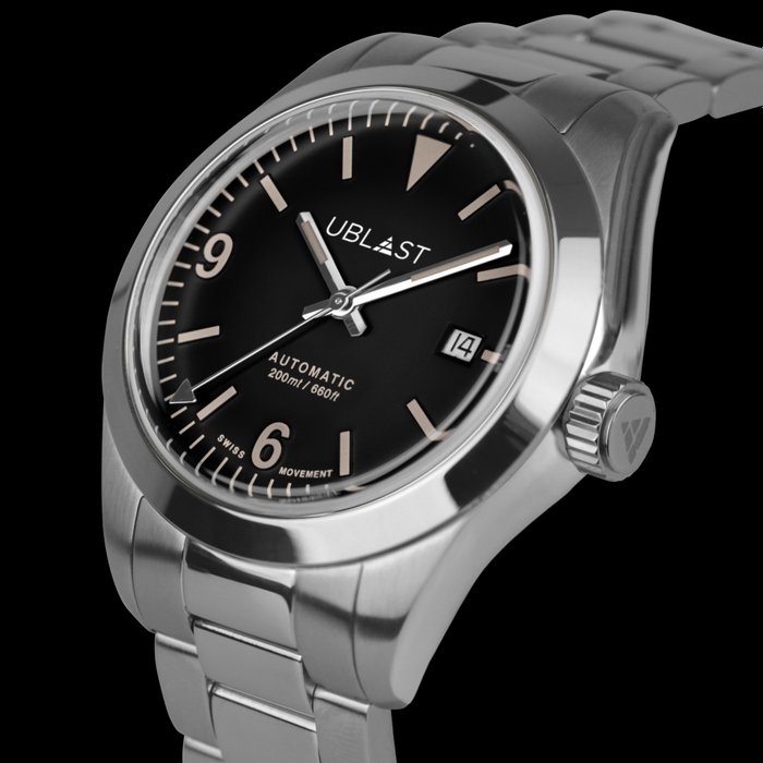 Ublast - Explorer - Automatic Swiss MOVT - UBEXDA40BK - Sub 20 ATM - Mænd - Ny