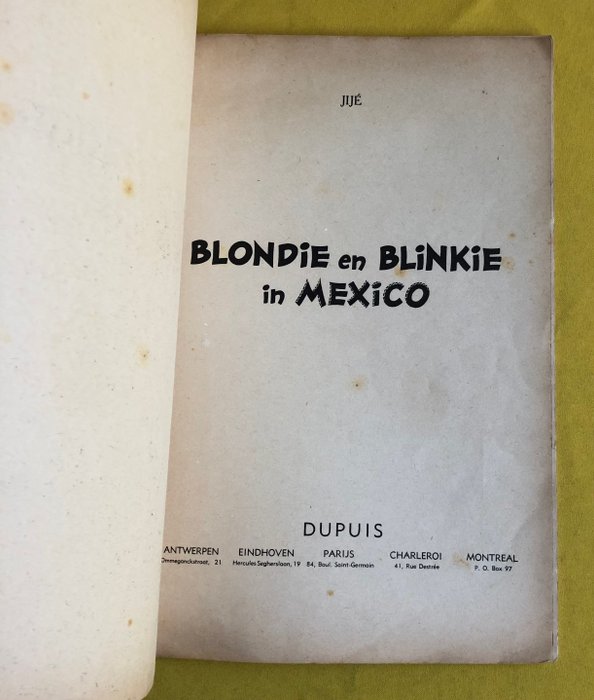 Blondie en Blinkie 2 - In Mexico - 1 Album - Første udgave - 1952