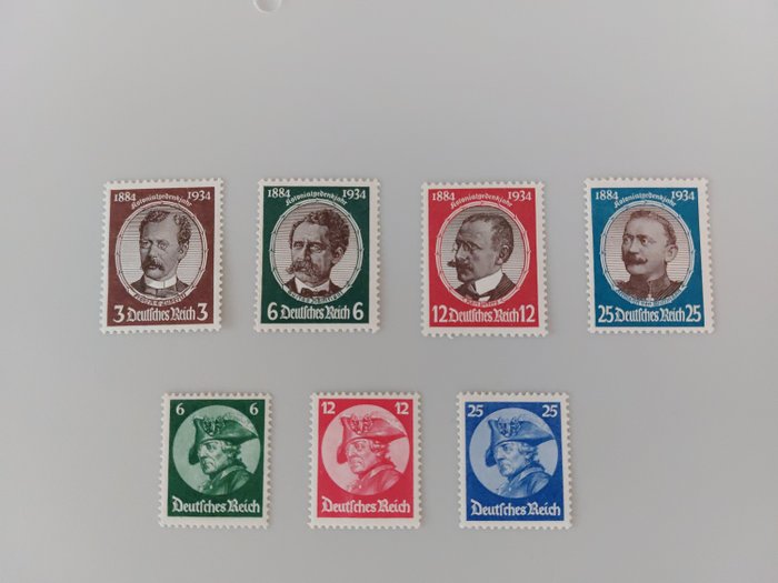 Tyskland 1933/1934 - 2 komplette serier MNH 1933 1934