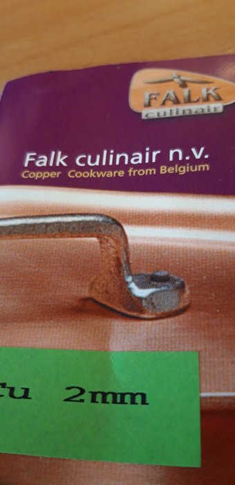 Falk Culinair Belgium - Pande (2) -  To store koge-/stålgryder i ny stand. - Kobber og rustfrit stål (rustfrit stål)