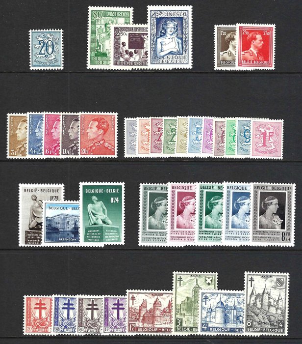 Belgien 1951 - hele året - OBP/COB  841/75