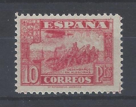 Spanien 1936 - Defence Board 10 pesetas - farvefejl