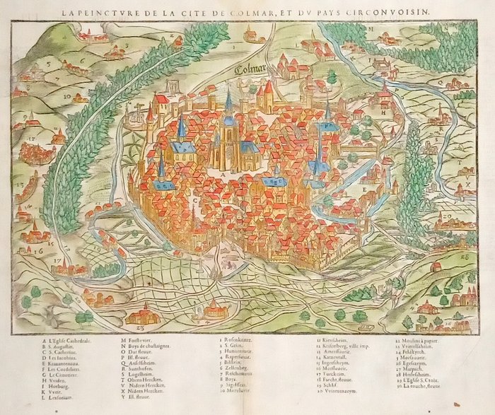 Frankrig - Colmar, Alsace; Belleforest - Le peincture de la citè de Colmar et du pays circonvoisin - 1575