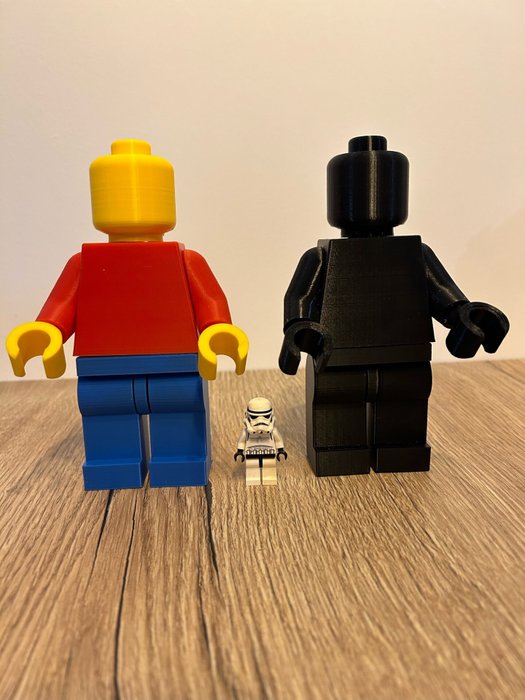 Fait maison - Réplique de Minifigures LEGO - Grand Modèle (16,5 cm) - Multicouleur et Noir - Frankrig