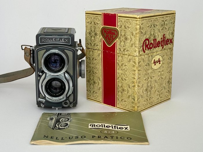 Rollei Rolleiflex Baby Grey 4x4 K5 con scatola e instuzioni | To-øjet spejlreflekskamera (TLR)