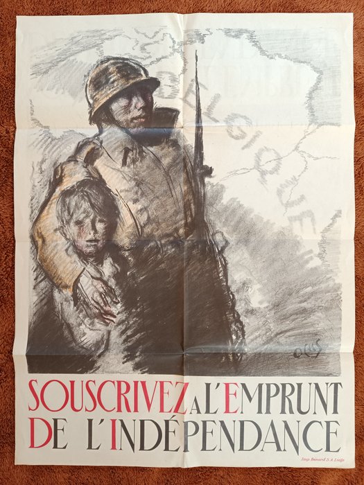 Jacques OCHS - Bénard Liège - Militaria - Belgique - Souscrivez à l'emprunt de l'indépendance - 1940‹erne