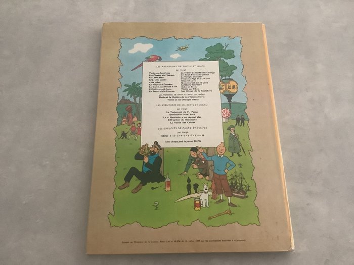 Tintin T3 - Tintin en Amérique (B35) + dédicace - C - 1 Album - Genoptryk - 1966