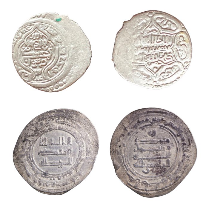 Det abbasidiske kalifat, Ilkhan-dynastiet. Muhammad Ahmad Al-Radi , Sulayman Khan. Lot of 2 Coins -745 (AD 1345)/ 322-329  (Ingen mindstepris)