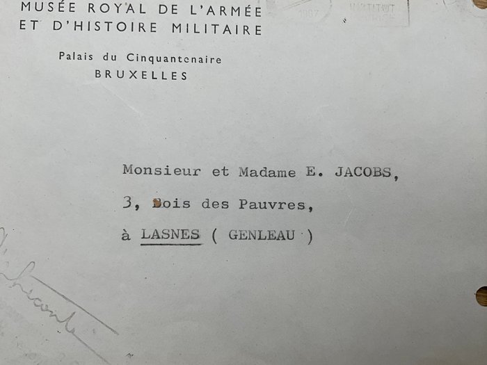 Vœux de nouvel an des  époux Funcken à Jacobs - 1 dokument + kuvert - 1969