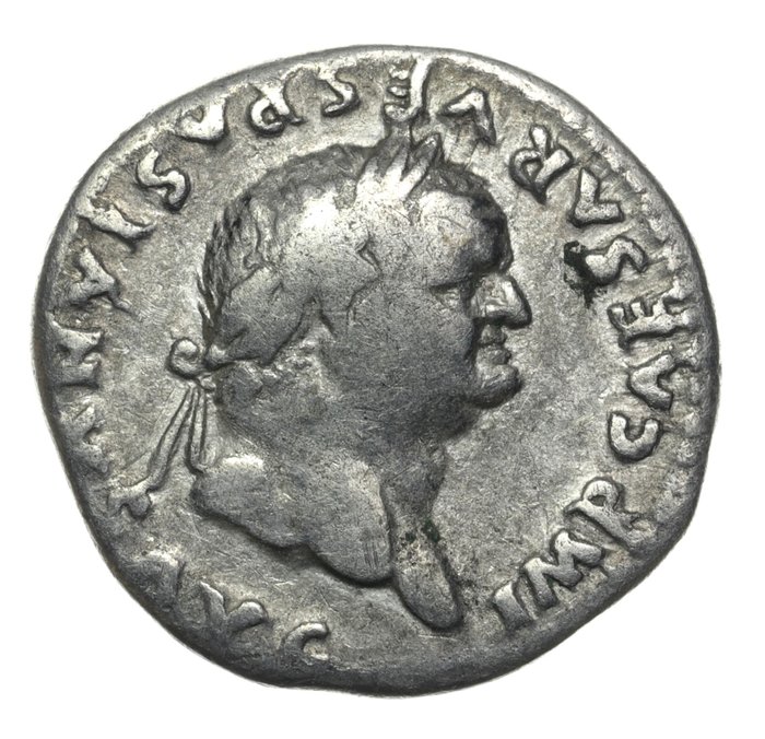 Romarriket. Vespasian (AD 69-79). Denarius (Victory).“Judaea Capta” commemorative. Rome mint 79 AD. / RIC 114  (Ingen mindstepris)