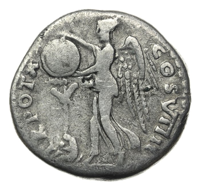 Romarriket. Vespasian (AD 69-79). Denarius (Victory).“Judaea Capta” commemorative. Rome mint 79 AD. / RIC 114  (Ingen mindstepris)