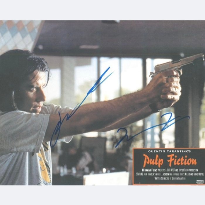 Pulp Fiction - Signed by John Travolta (Vincent Vega) and Quentin Tarantino (Director)