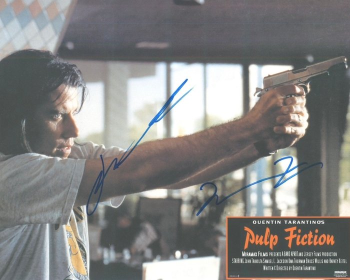 Pulp Fiction - Signed by John Travolta (Vincent Vega) and Quentin Tarantino (Director)