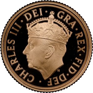 Storbritannien 1/4 Sovereign 2023 King Charles III Coronation - First Releases - PF 69 Ultra Cameo