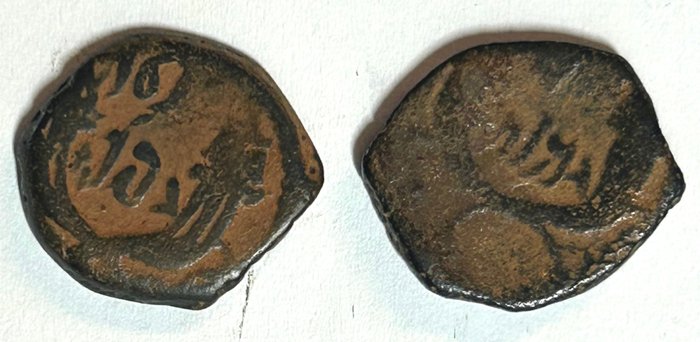 Nabataea. Aretas IV, med Shaqilat (9 f.Kr.-AD 40). Æ 9 BC - AD 40 Petra (Lot of 2)  (Ingen mindstepris)