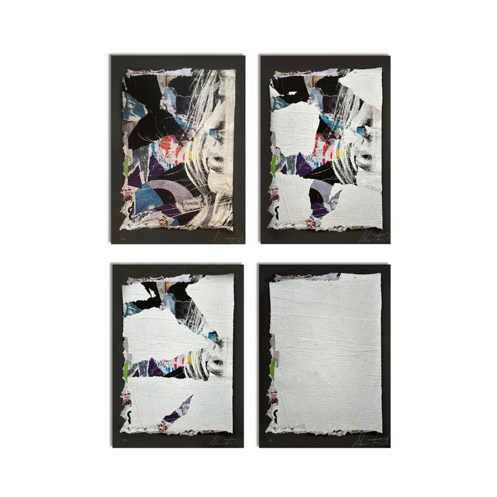 Vhils (1987) - Layers 1/1 (set of 4) · No Reserve