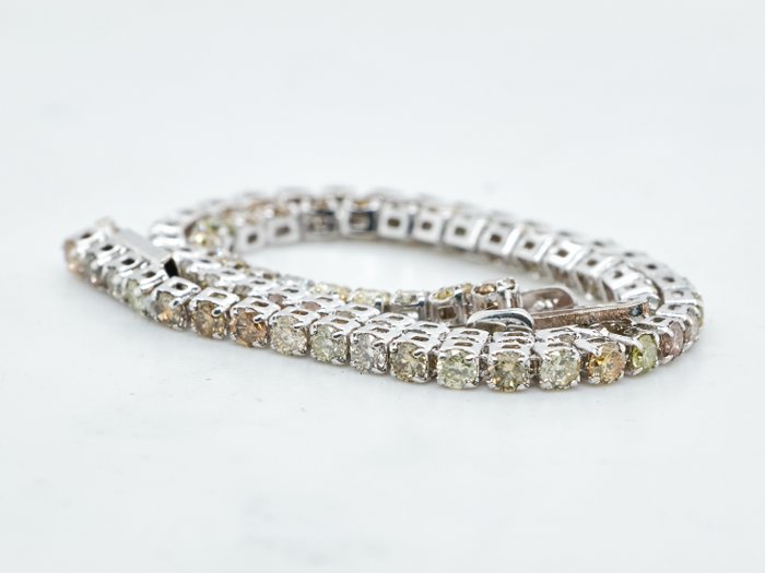 Ingen mindstepris - Armbånd - 18 kraat Hvidguld -  2.63ct. tw. Diamant (Naturfarvet)