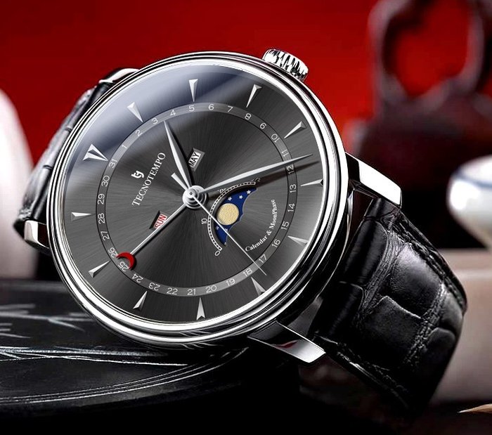 Tecnotempo - Calendar  Moon Phase - 40mm - TT.CMP.B - Mænd - 2011-nu