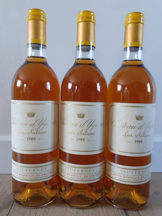 1989 Chateau d'Yquem - Sauternes 1er Cru Supérieur - 3 Flasker (0,75 L)