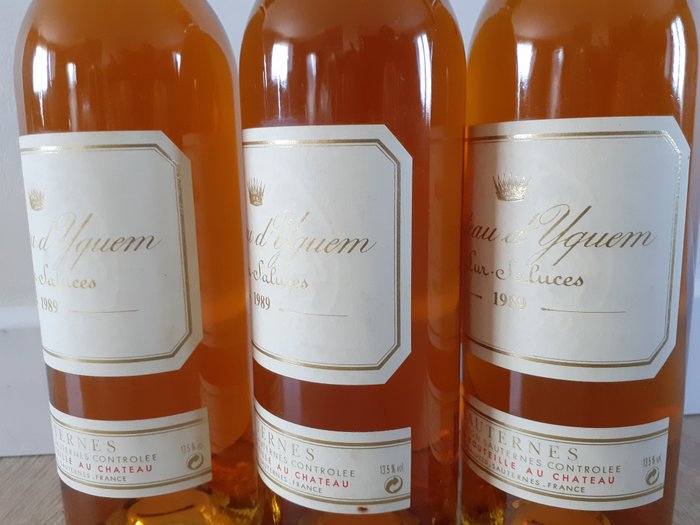 1989 Chateau d'Yquem - Sauternes 1er Cru Supérieur - 3 Flasker (0,75 L)