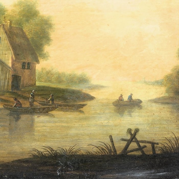 Willem van Bemmel (1630-1708), Att. to, Attributed to - Farm by the water