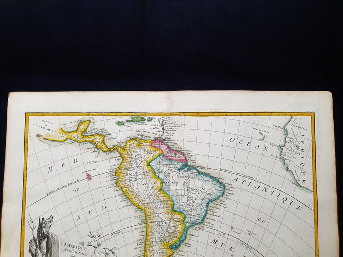 America - Sydamerika / Colombia / Argentina / Sydamerika / Brasilien / Guyana / Chile / Peru; G. Rizzi Zannoni / Janvier / Lattre - L'Amerique Meridionale divisee en ses principaux Etats - 1761-1780