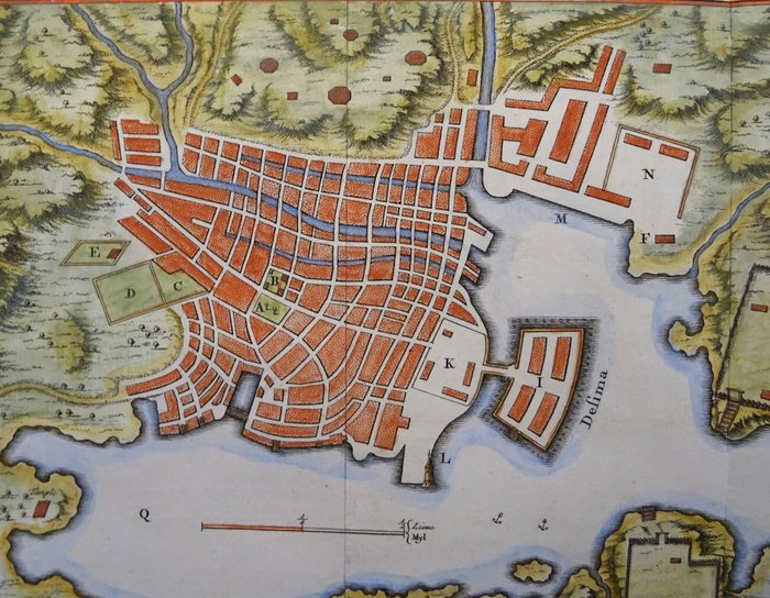 Asien - Japan / Nagasaki / VOC handelspost Deshima; Bellin / Van der Schley / De Hondt - Plan de la Ville et du Port de Nangasaki - 1751-1760