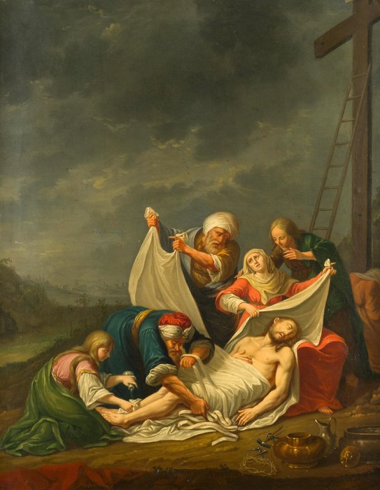 Europæisk skole (XVIII) - Lamentation over the dead Christ.