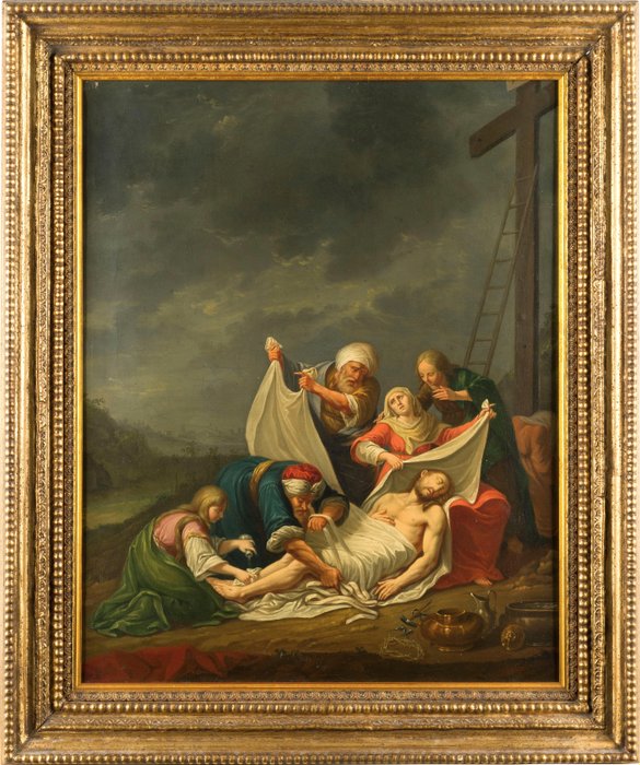 Europæisk skole (XVIII) - Lamentation over the dead Christ.