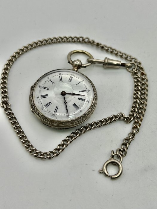 Cilindro Argento 1890 . con catena metallo - 1850-1900