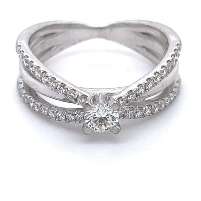 18 kraat Hvidguld - Ring - 0.20 ct Diamant - Diamanter