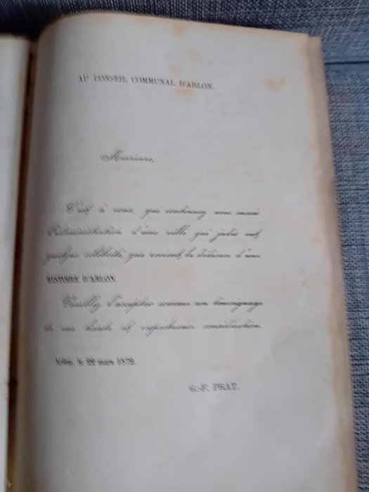 G.-F. Prat - Histoire d'Arlon - 1873-1874