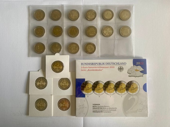 Tyskland. 2 Euro 2006/2022 (26 coins)  (Ingen mindstepris)