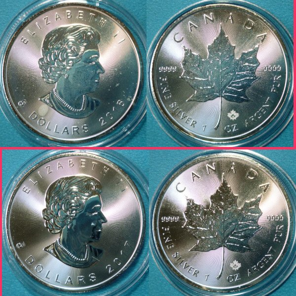 Canada. 5 Dollars 2016/2017 Maple Leaf, 2x1 Oz (.999)  (Ingen mindstepris)