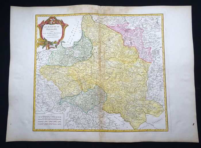 Europa - Polen, Litauen, Ukraine....; Robert de Vaugondy - Le royaume de Pologne, divisé en ses duchés et provinces et subdivisé en Palatinats - 1781-1800