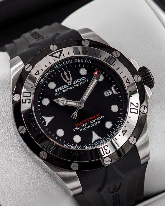 Sea-God - BlackStorm Date - Ingen mindstepris - * NEW * Automatic * Professional Diver * - Mænd - 2011-nu