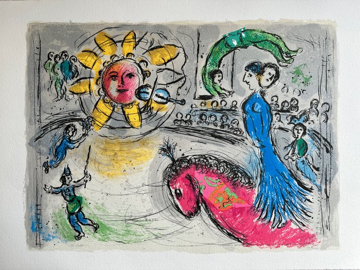 Marc Chagall (1887-1985) - Soleil au cheval rouge