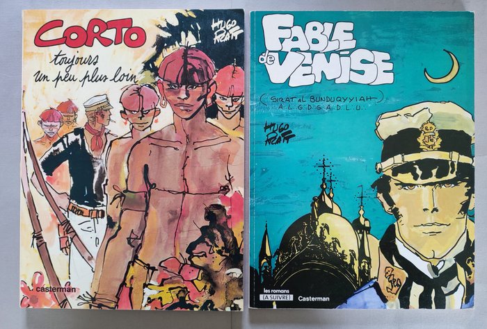 Corto Maltese T5 + T7 - Corto toujours un peu plus loin + Fable de Venise - 2x B - 2 Albums - Første udgave - 1979/1981